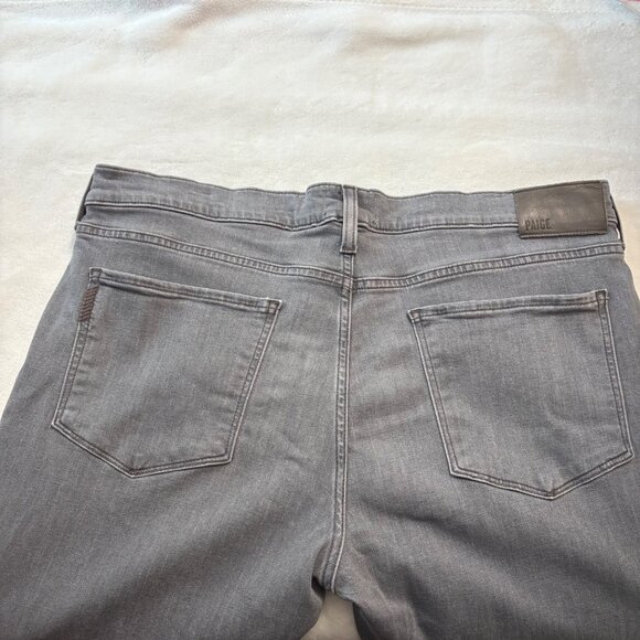 Paige Mens Grey Straight-Leg Jeans Size 38 Comfortable Fit - Picture 12 of 12